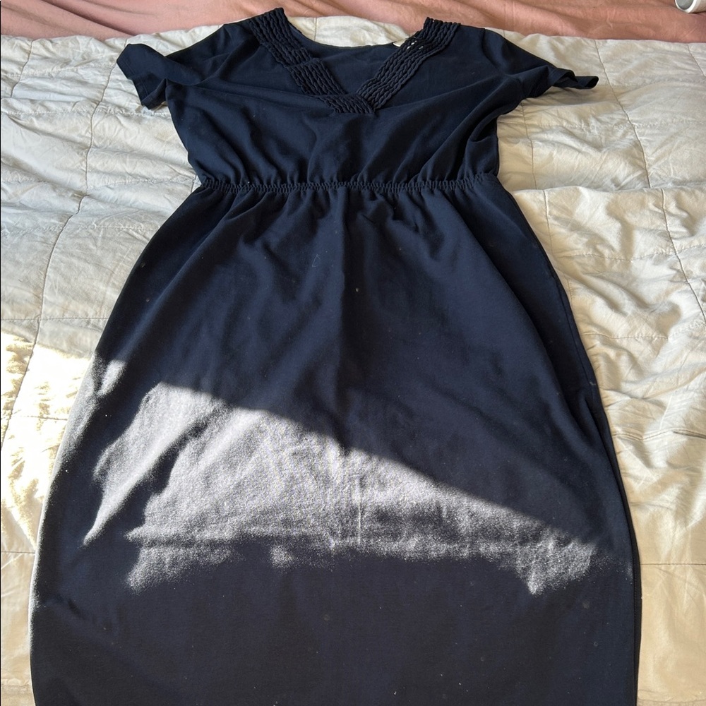 Sezane Navy Blue Dress